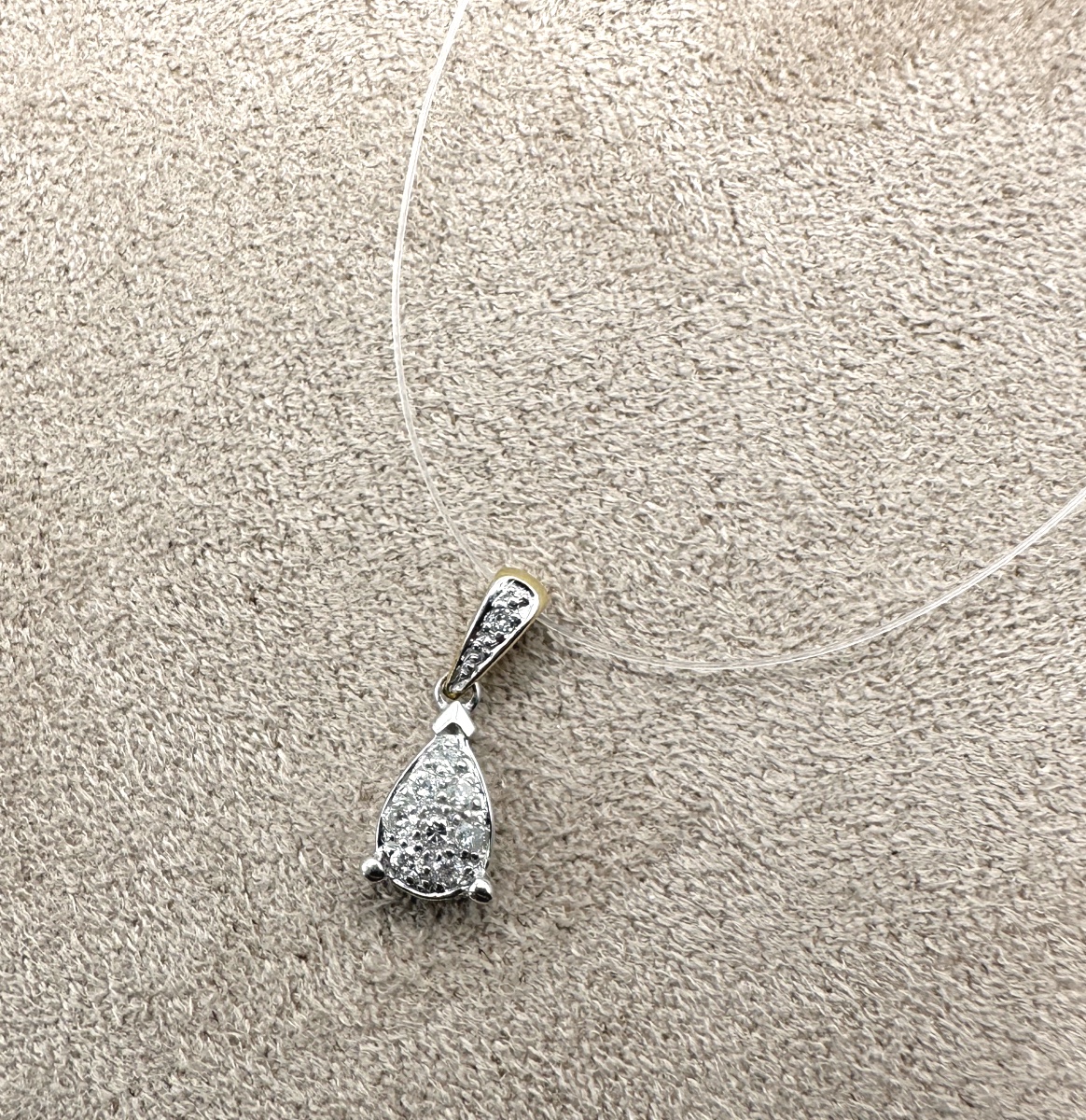 Yellow And White Gold Diamond Pavé Pendant