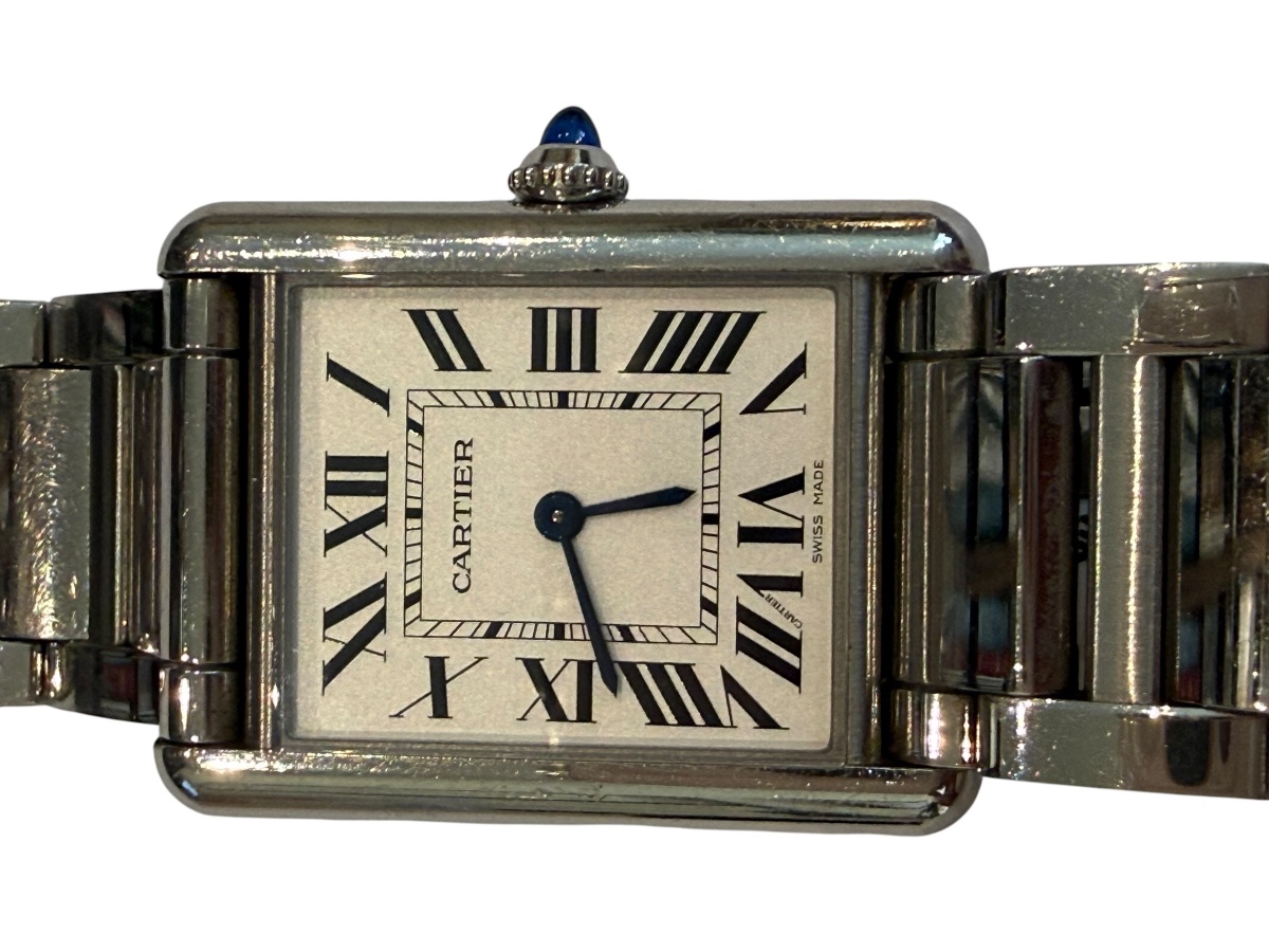 Cartier Tank Must Watch With Steel Bracelet-photo-4