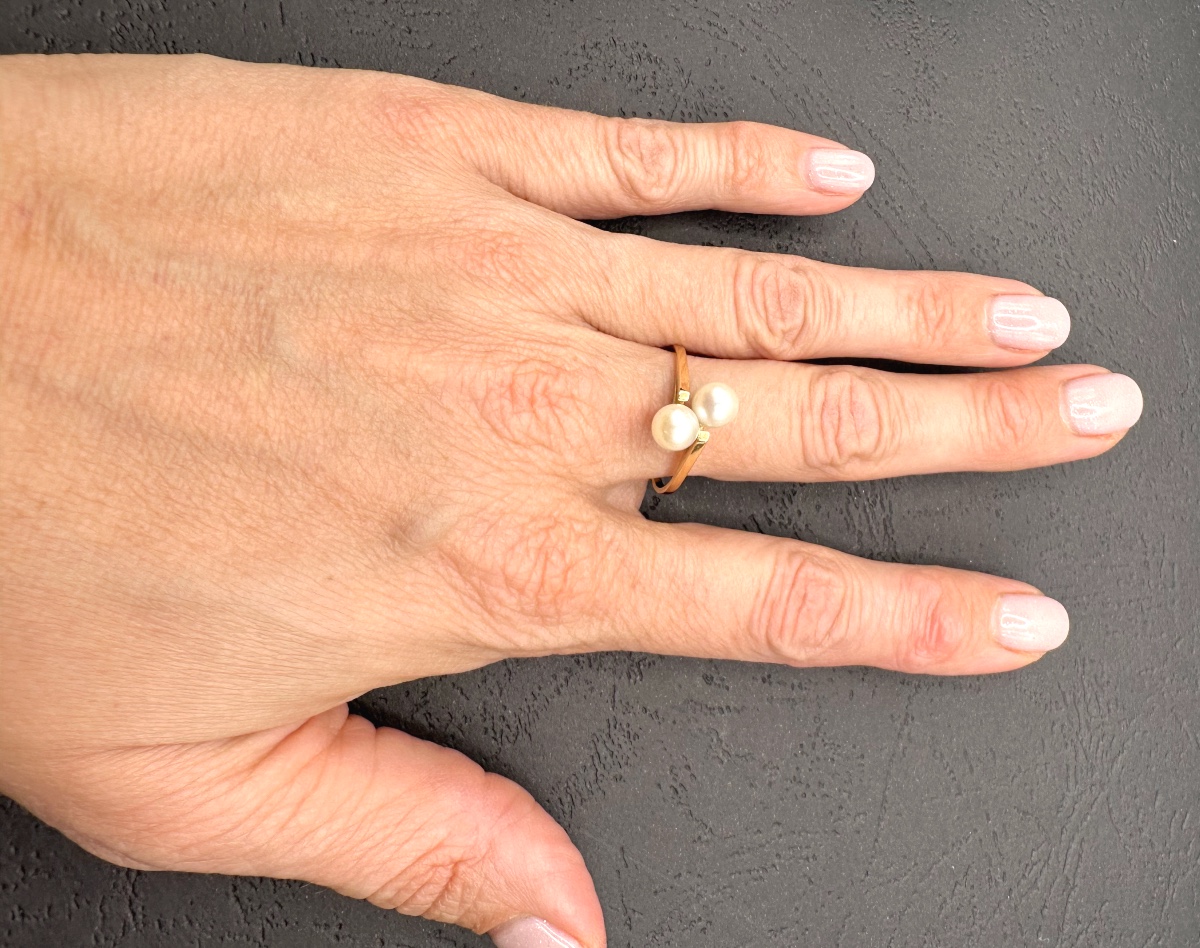 Bague en or jaune toi et moi-photo-3
