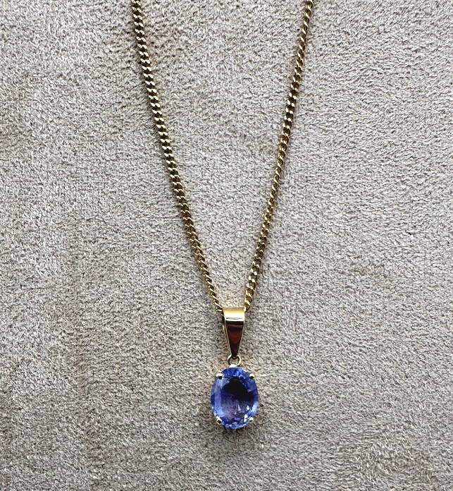 Yellow Gold And Sapphire Pendant