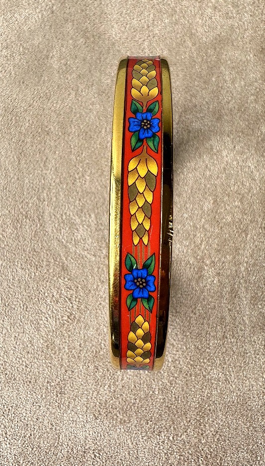 Hermès Jonc Bracelet In Decorated Gold-plated Metal