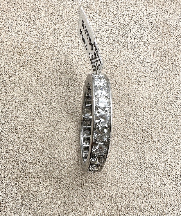 Platinum And Diamond Full Circle Wedding Band-photo-1