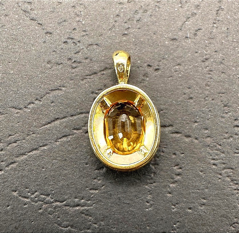 Pendentif en Or jaune et Citrine-photo-4