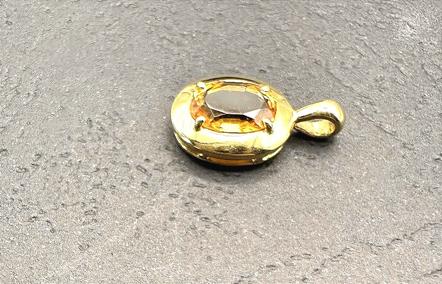 Pendentif en Or jaune et Citrine-photo-1
