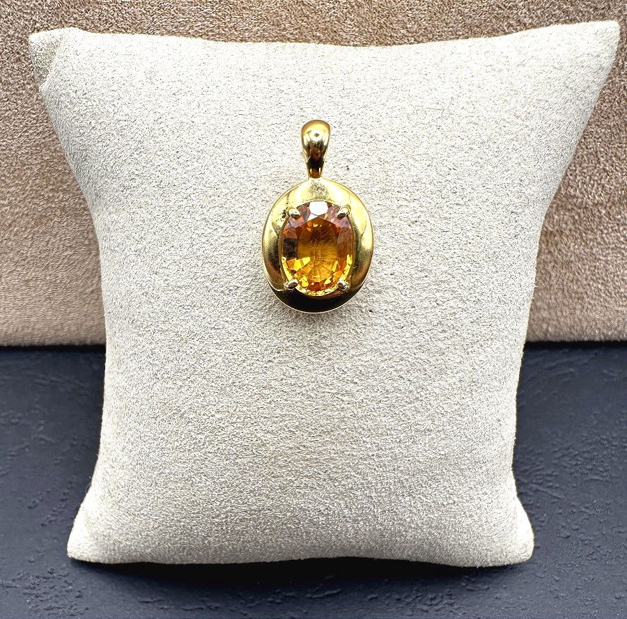 Pendentif en Or jaune et Citrine