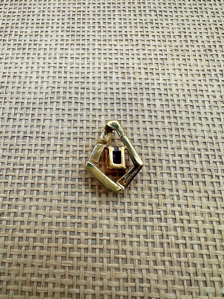 14-karat Yellow Gold Pendant Set With A Garnet-photo-3