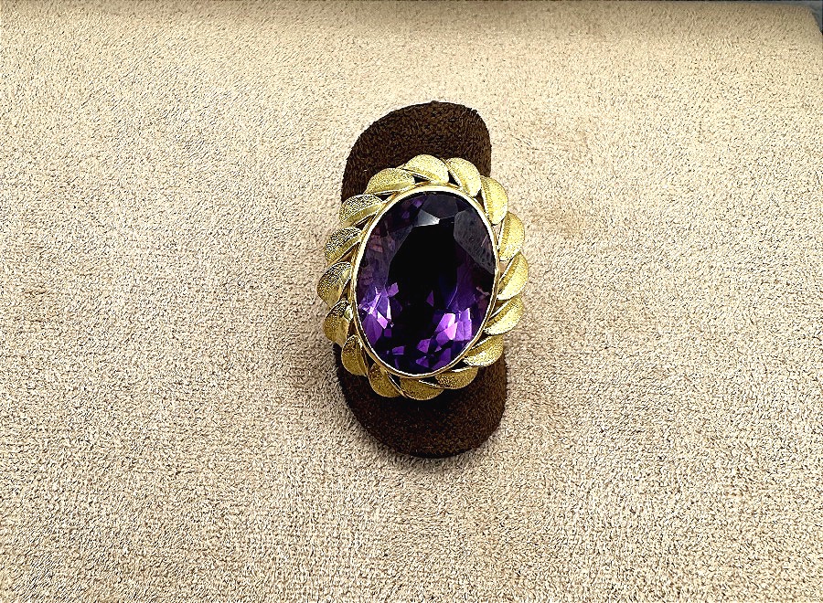 Bague Améthyste en or jaune