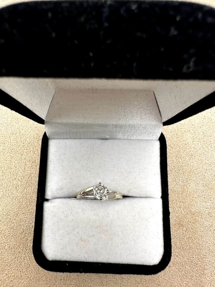 Solitaire diamant  corps de Bague Torsade-photo-2