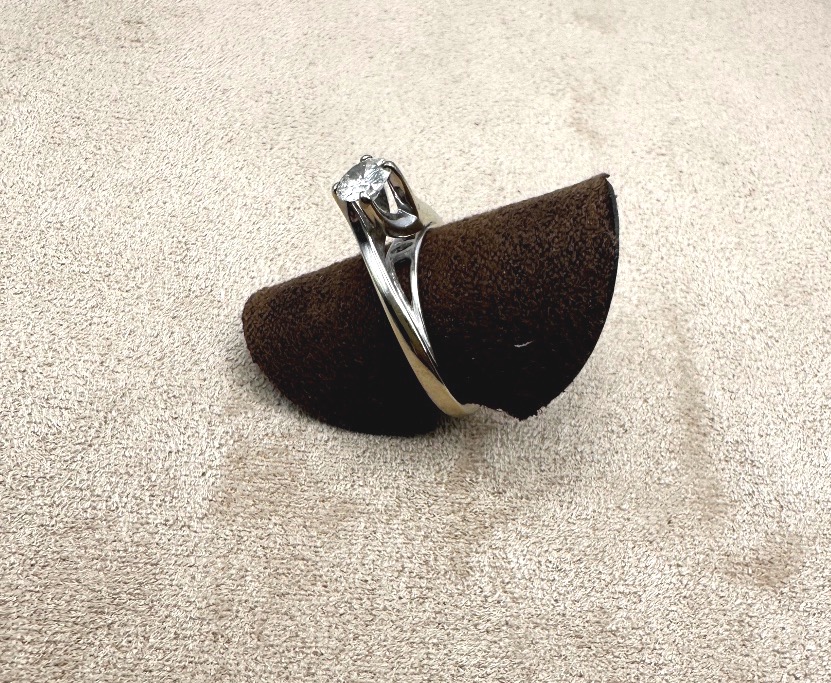 Solitaire diamant  corps de Bague Torsade-photo-4