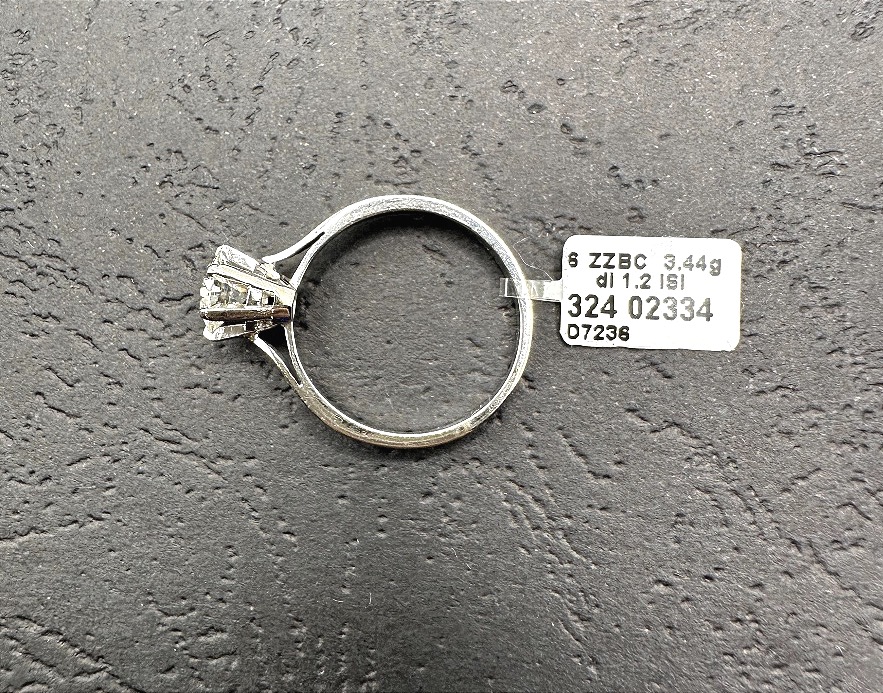 Bague Solitaire en Or Gris-photo-4
