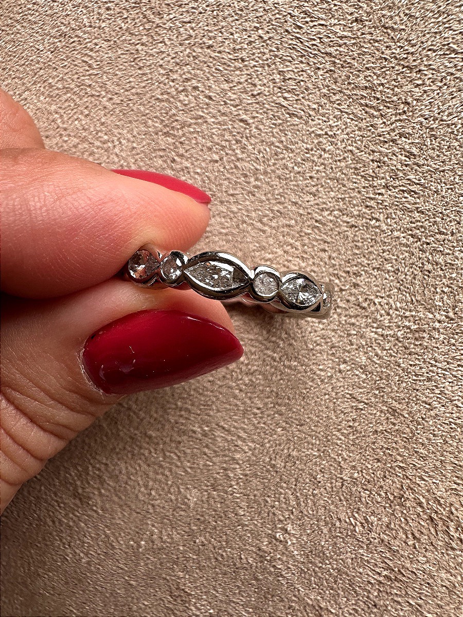 White Gold And Diamond Wedding Band-photo-1