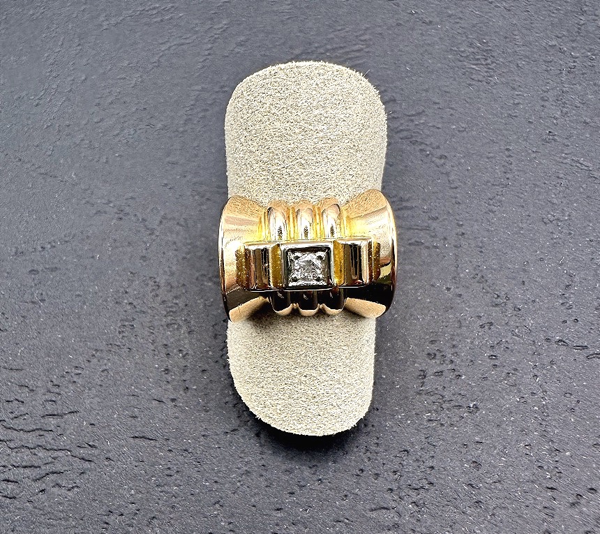 Bague Tank en Or Jaune
