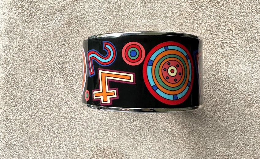Extra-wide Hermès Bangle With Printed Enamel-photo-3
