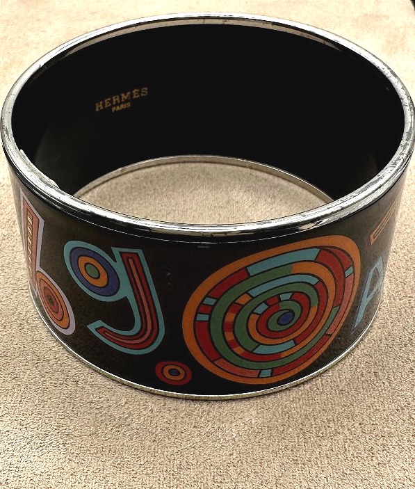 Extra-wide Hermès Bangle With Printed Enamel-photo-4