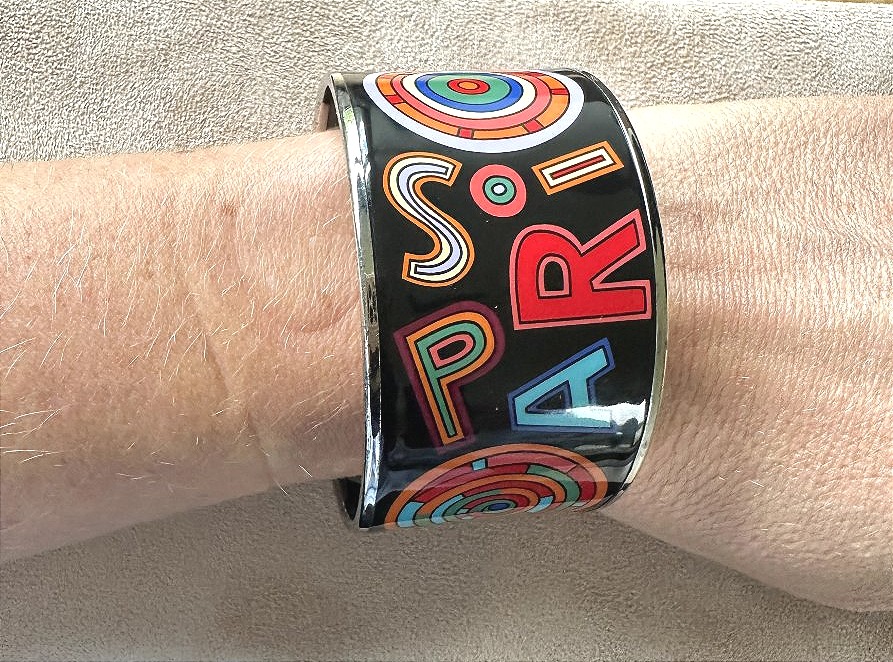 Extra-wide Hermès Bangle With Printed Enamel-photo-1