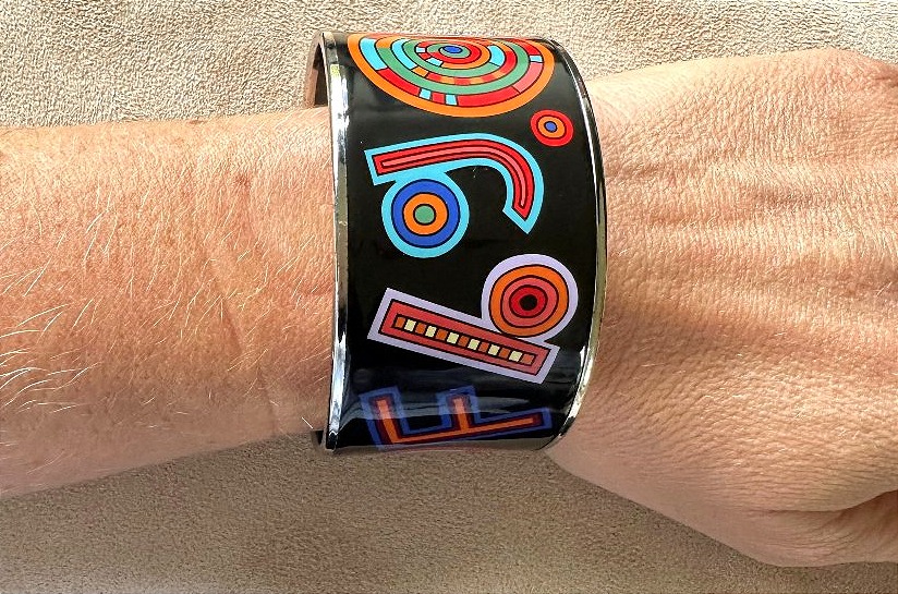 Extra-wide Hermès Bangle With Printed Enamel-photo-2