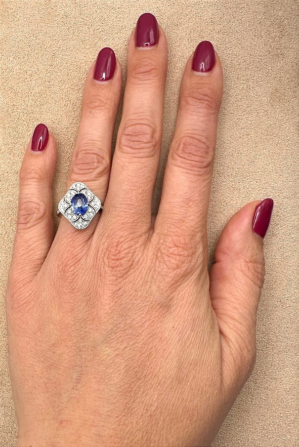 Gold Ring Set With A Sapphire-photo-4
