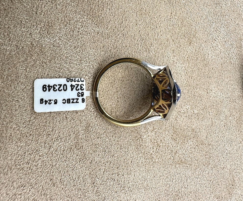 Gold Ring Set With A Sapphire-photo-4
