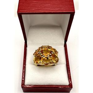 Bague Citrine en fleur