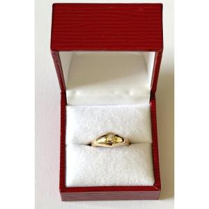 Yellow Gold And Diamond Ring.