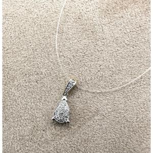 Yellow And White Gold Diamond Pavé Pendant