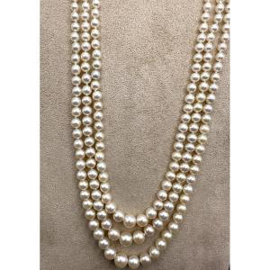 3-row Cultured Pearl Necklace
