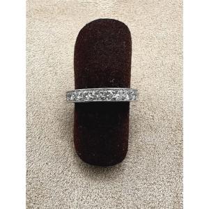 Platinum And Diamond Full Circle Wedding Band