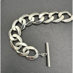 Bracelet en Argent maille gourmette