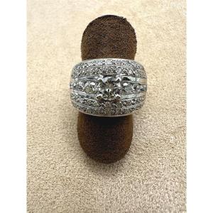 Bague jonc Diamants en or Gris