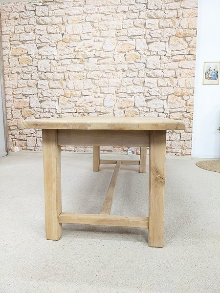 Table De Ferme Campagne Chic En Bois Massif-photo-2