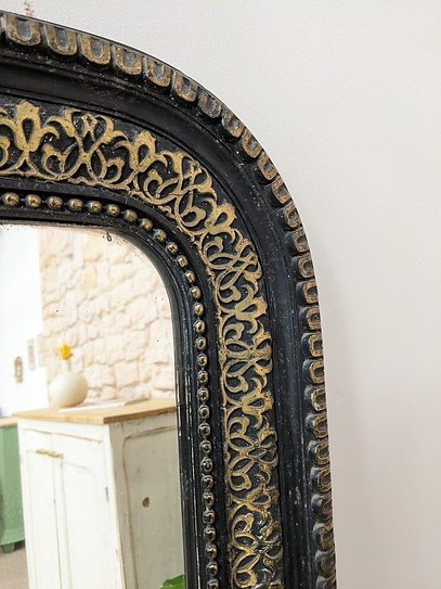 Classic Black And Gold Mirror-photo-2