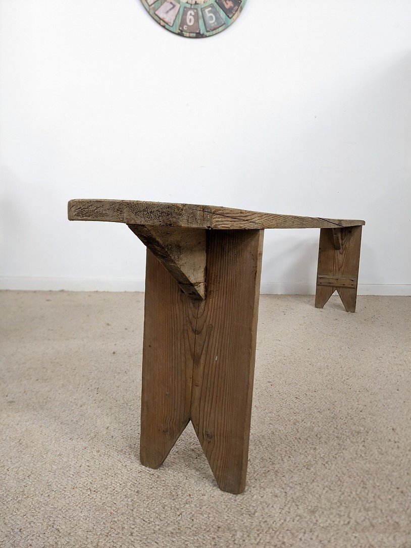 Country Chic Wooden Bench-photo-2
