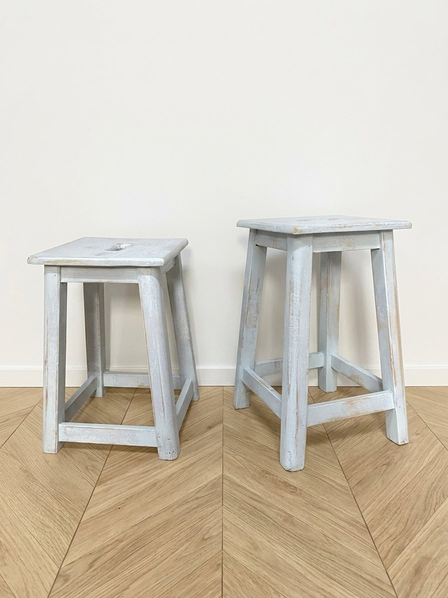 Vintage Blue Stool (large)