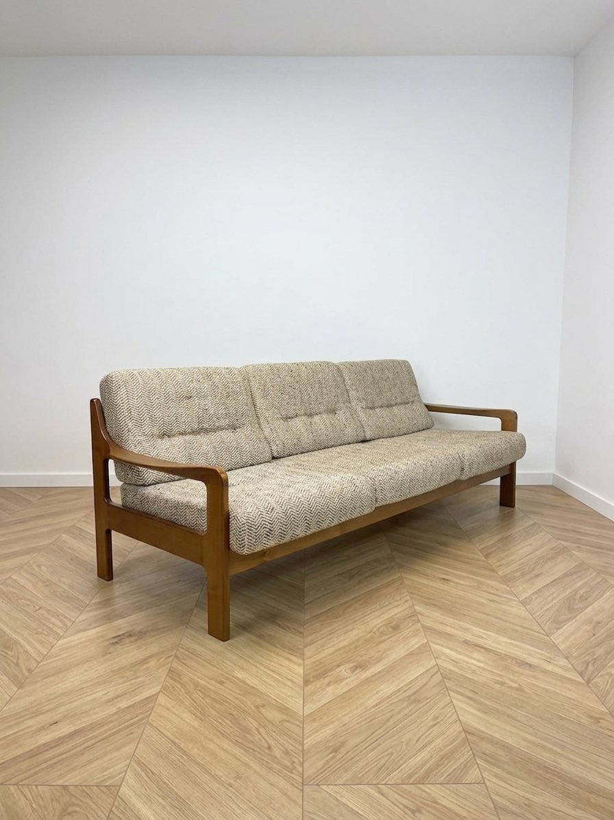 Vintage Scandinavian Three-seater Teak Sofa