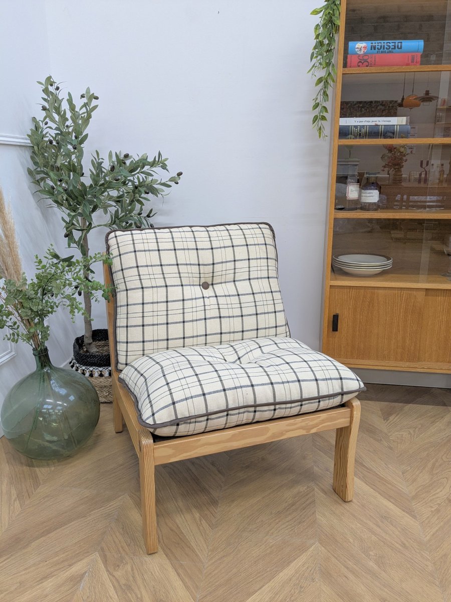 Vintage Solid Wood Fireside Chair
