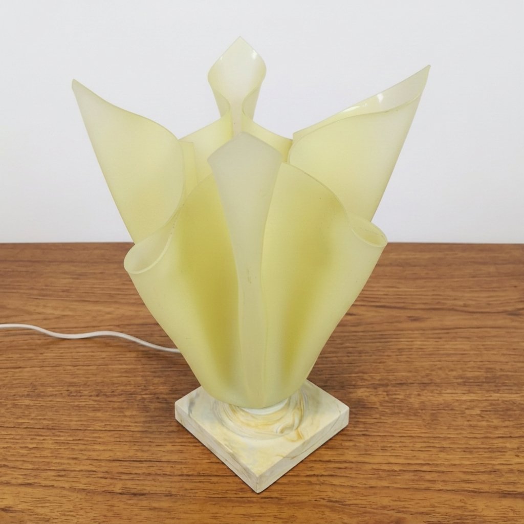 Vintage Yellow Corolle Table Lamp