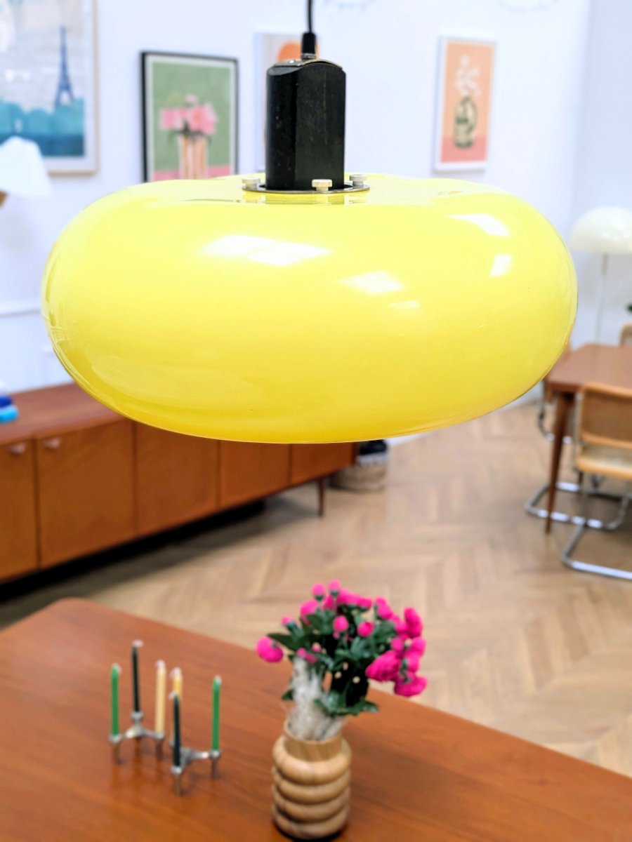 Vintage Yellow Pendant Light