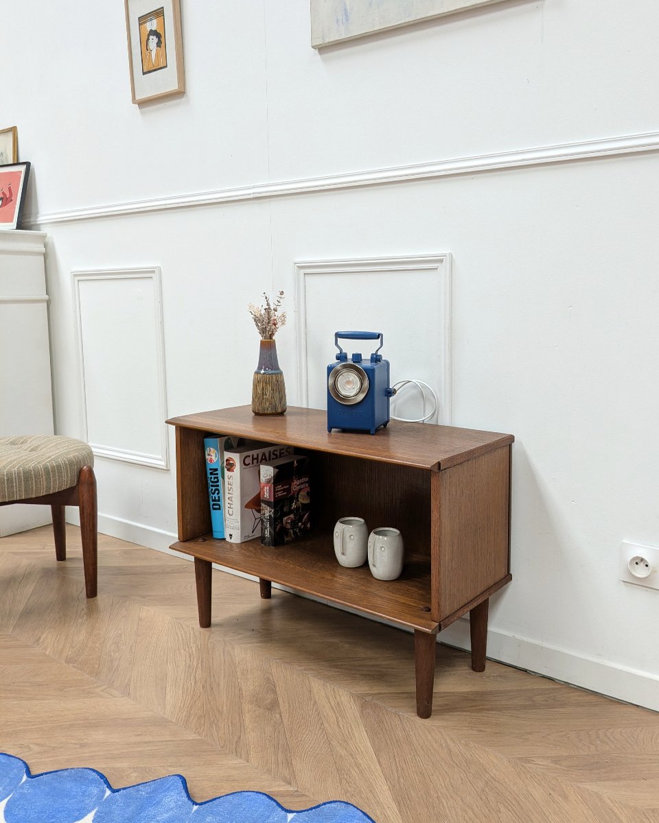 Petit meuble de rangement bois 70s