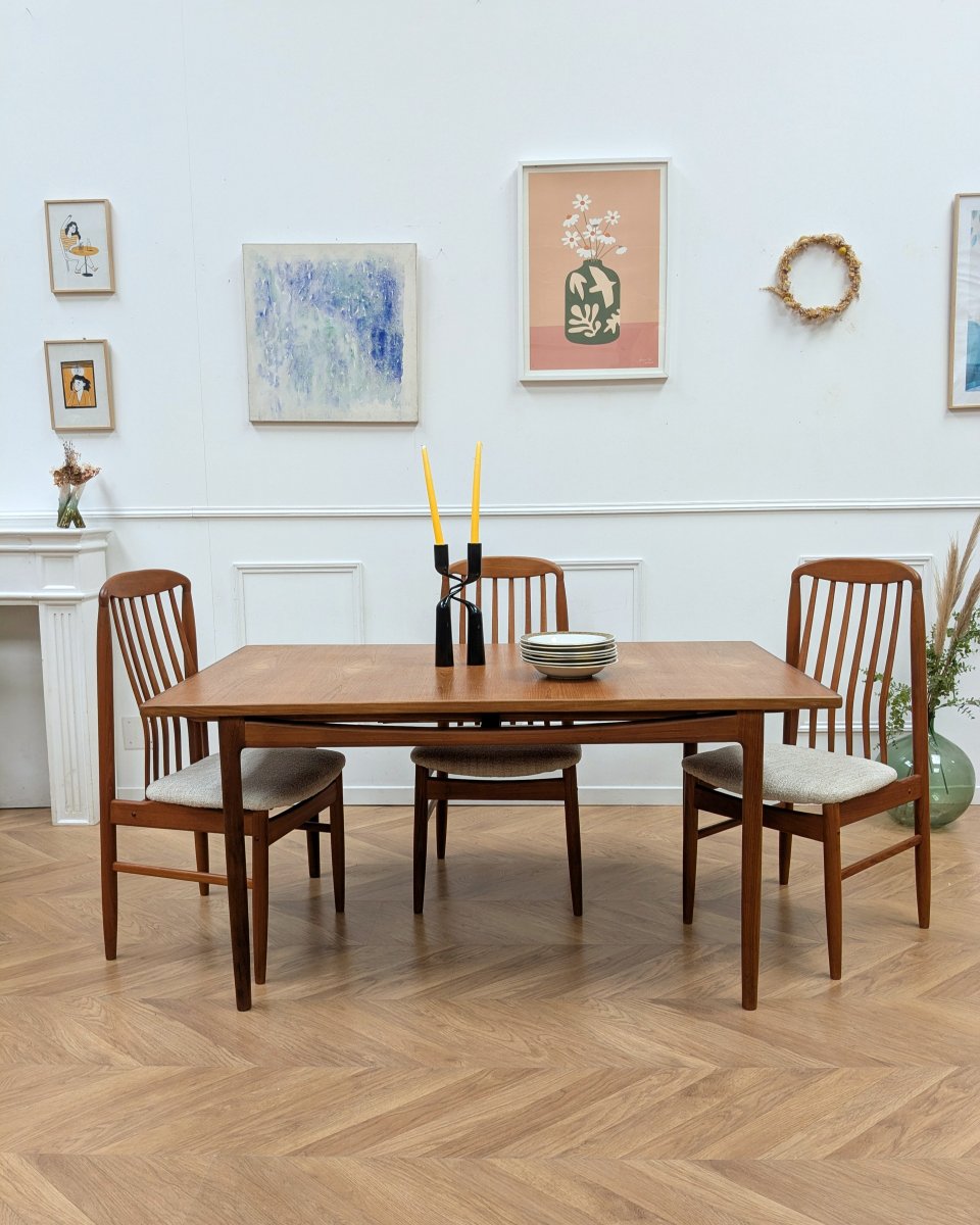 Table à manger Gplan Kofod Larsen extensible