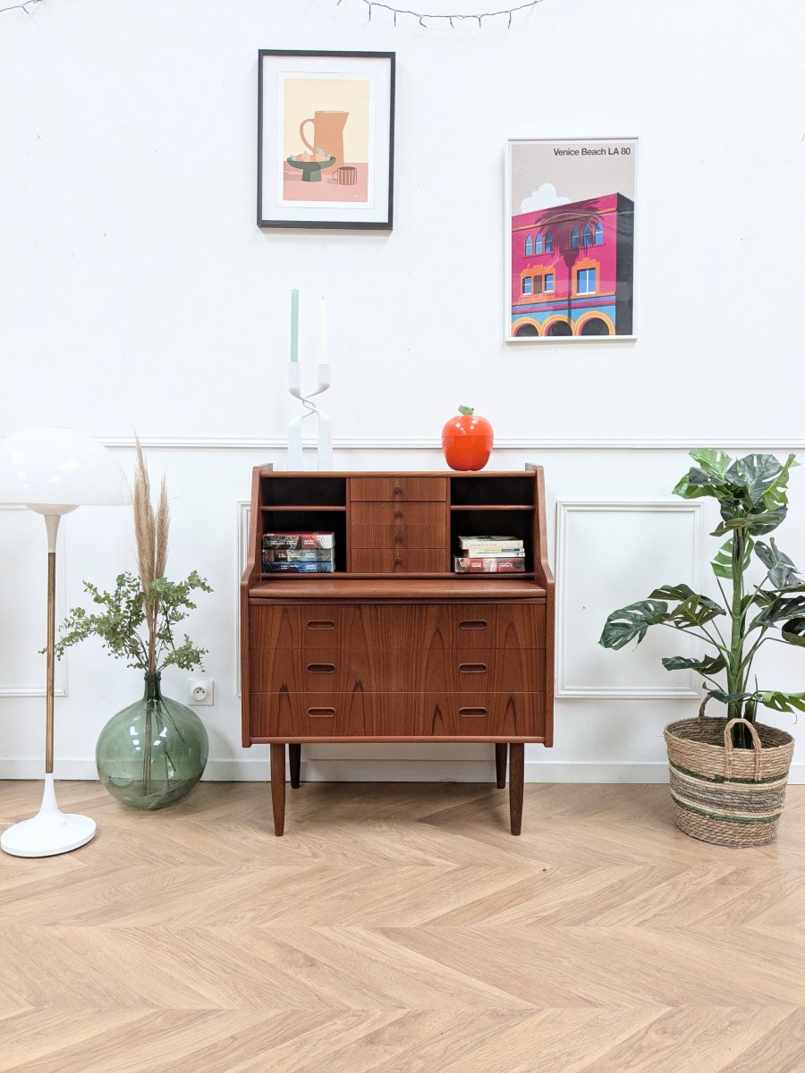 Secrétaire Vintage Scandinave en Teck 60s