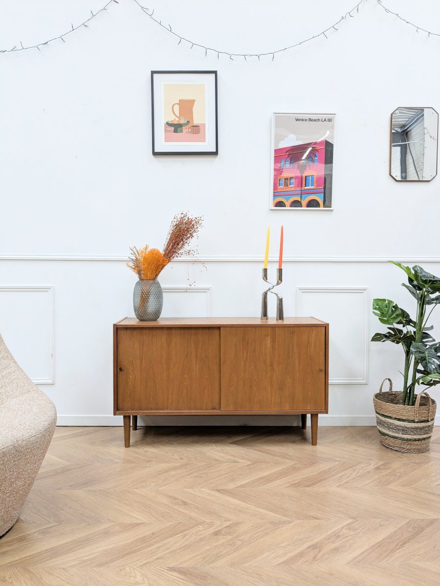 Vintage Scandinavian Oak Sideboard 60's