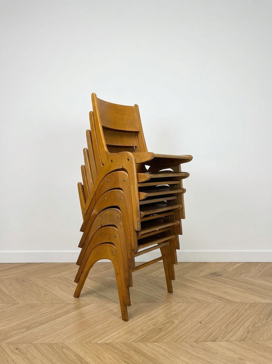 6 chaises vintage  édition Casala modèle Muster