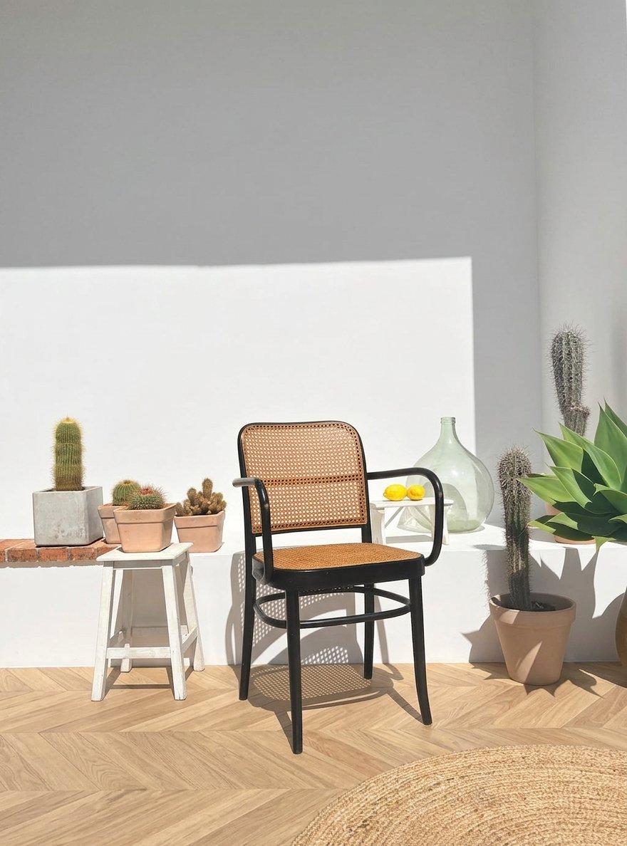 “josef Hoffmann” Cane Armchair