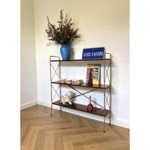 Étagère filaire vintage sur pieds