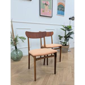 Pair Of Vintage Scandinavian Chairs - Teak 70s