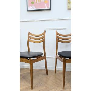 Set Of 6 Vintage Oak Chairs