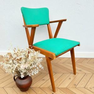 Fauteuil Vintage En Bois Vert