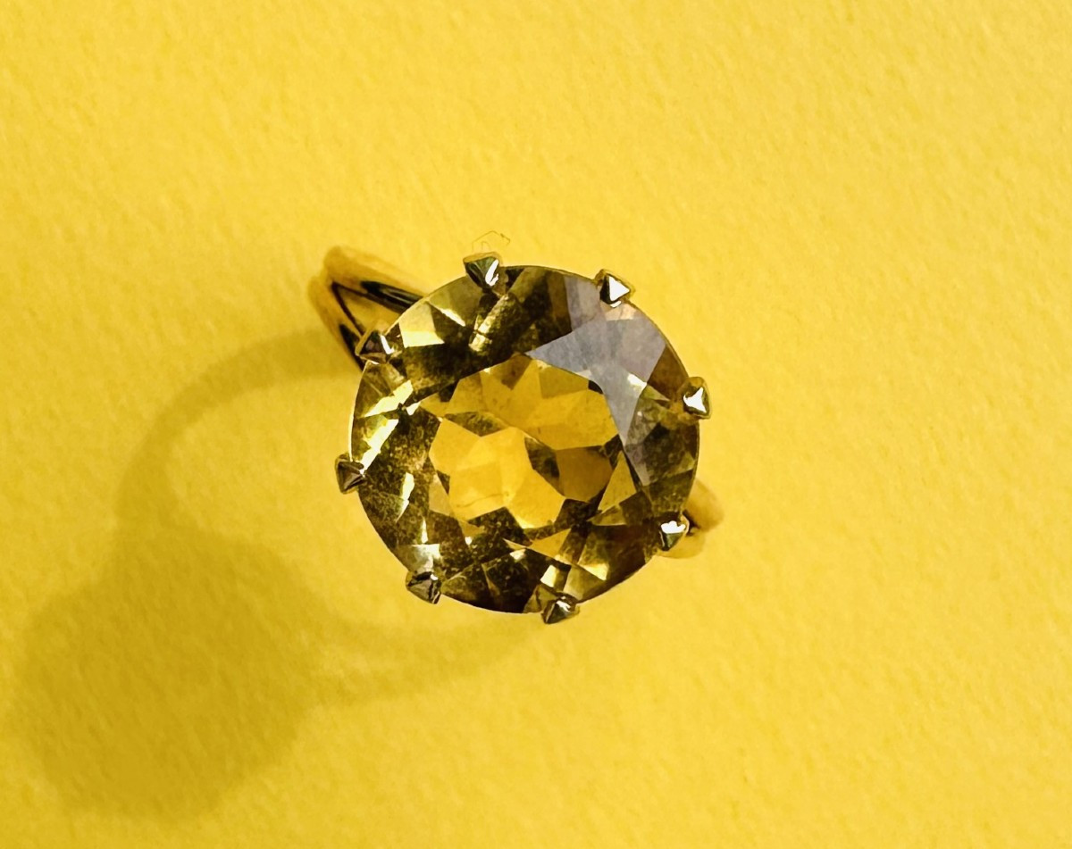 Ring In Yellow Gold 18k With A Citrine