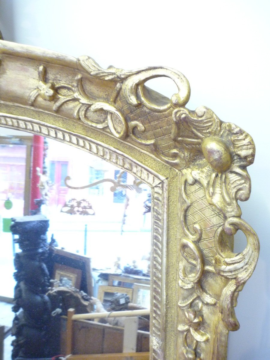 Regency Period Mirror In Gilded Wood-photo-1