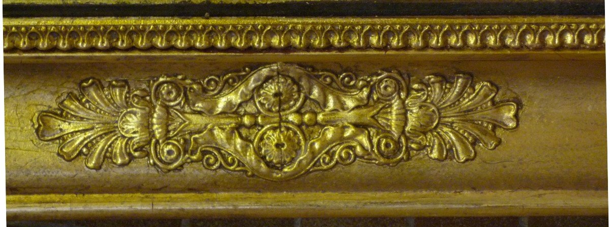 Empire Period Mirror In Golden Wood-photo-2